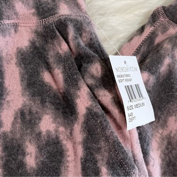 NEW BlankNYC Soft Easy Tie Waist Leopard Relaxed Joggers Lounge Pants Pink M NWT - Picture 14 of 16